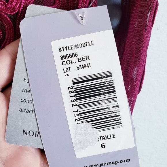 JS Collections Soutache Embroidered Midi Dress in Berry - Picture 8 of 11